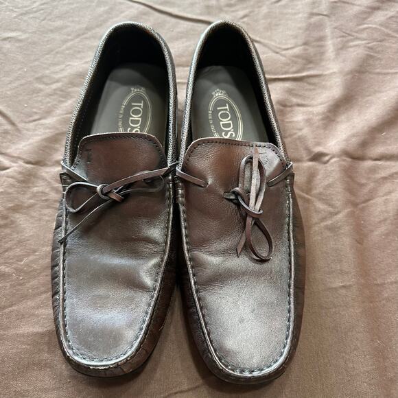 EXCELLENT Tod\'s Men\'s Gommino Brown Leather Flats size 9 US main image 9